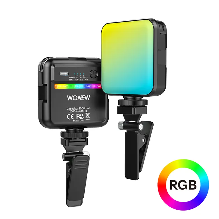 WONEW七彩【皓皓专属】手机相机七彩RGB补光灯直播视频专用摄影灯