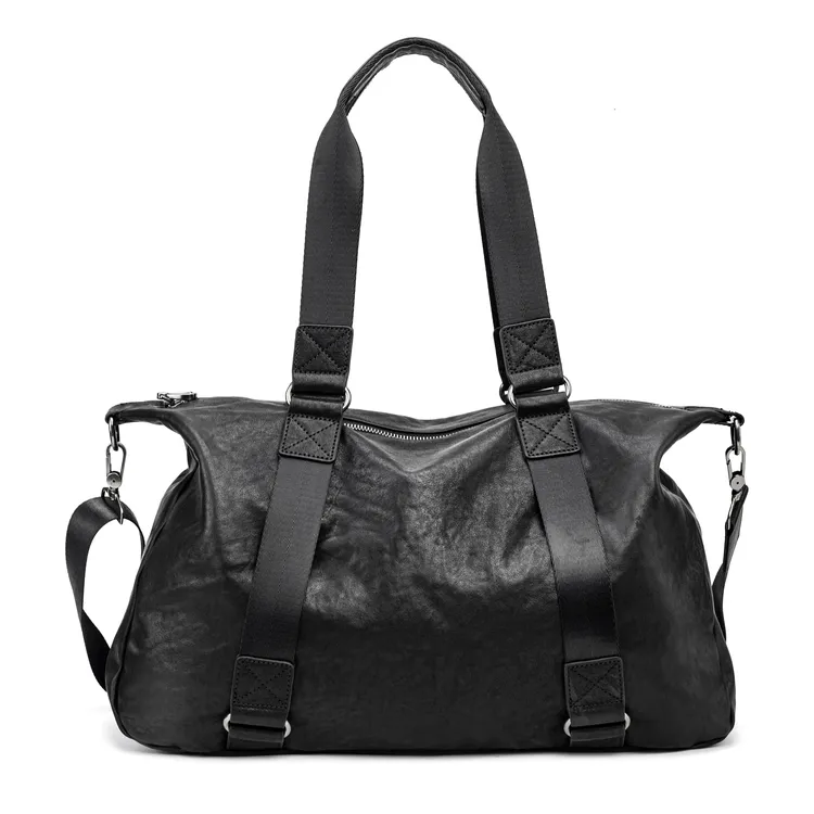 新款真皮单肩简约旅行包大容量头层牛皮出差手提行李包旅行袋包