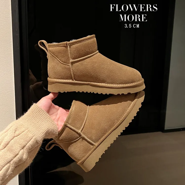 【大叔家】加绒加厚休闲雪地靴女2025年秋季新外穿时尚保暖棉鞋7222