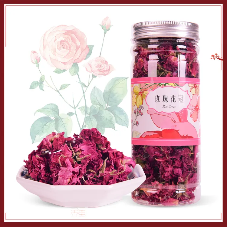 玫瑰花冠新货大朵花冠王花草茶泡茶另售金边玫瑰茶香浓郁