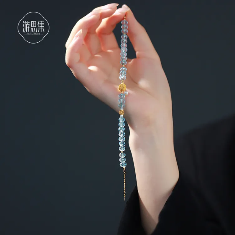 游思集【云霄手链】托帕石手链精致百搭高级设计款清凉夏日必备单圈