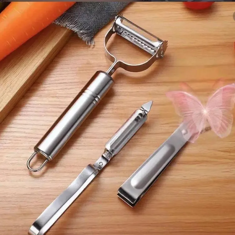 削皮器三件套削皮刀刮皮锋利土豆苹果瓜去皮刨刀厨房小工具套装