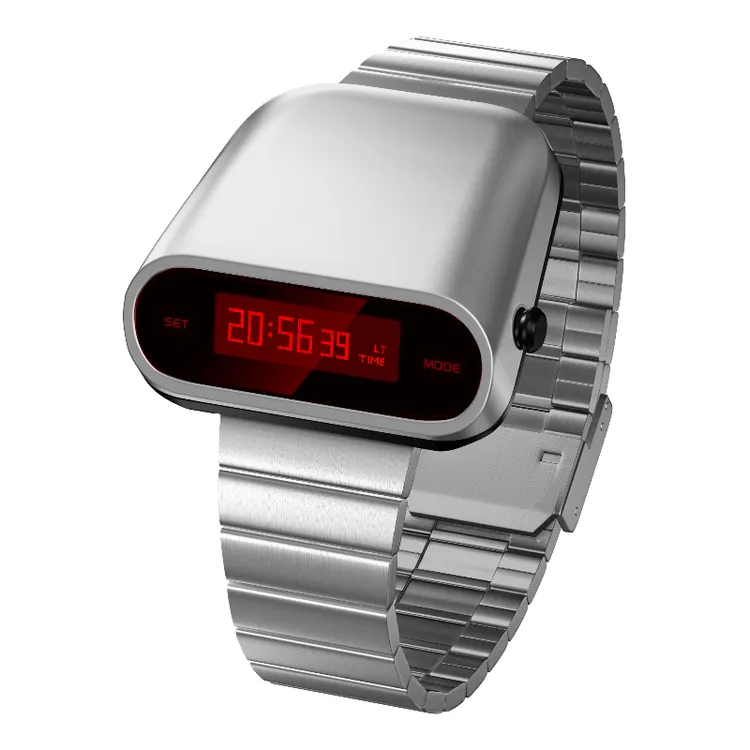 IB BENLYDESIGN驾驶员小众手表复古未来风简约时尚防水红屏S1000