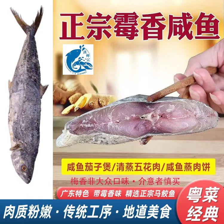 台山特产梅香咸鱼广东马鲛鱼去头尾霉香马交鱼鲅鱼茄子臭鱼干100g
