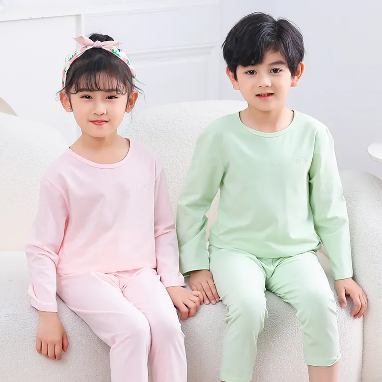 ZORN儿童春夏家居服套装男童女童莱卡棉空调服小孩子睡衣