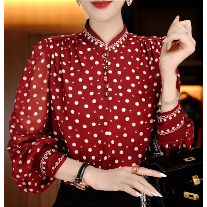 新高端印花女显瘦显白百搭减龄气质时尚套头上衣V24