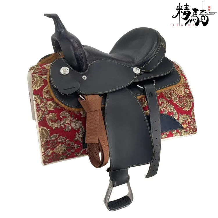 西部鞍 超纤西部马鞍 野骑鞍马术用品马鞍子马具全套大马鞍骑乘鞍
