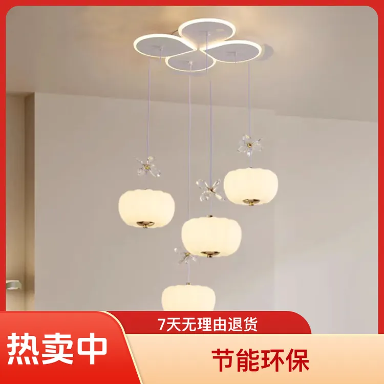 简约现代风公寓卧室吧台餐桌灯餐厅灯广东中山灯具2025水晶吊灯