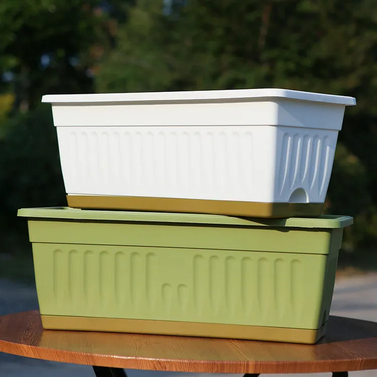 新款种菜盆神器花盆箱子种植箱阳台塑料长方形特大号家用透气花盆