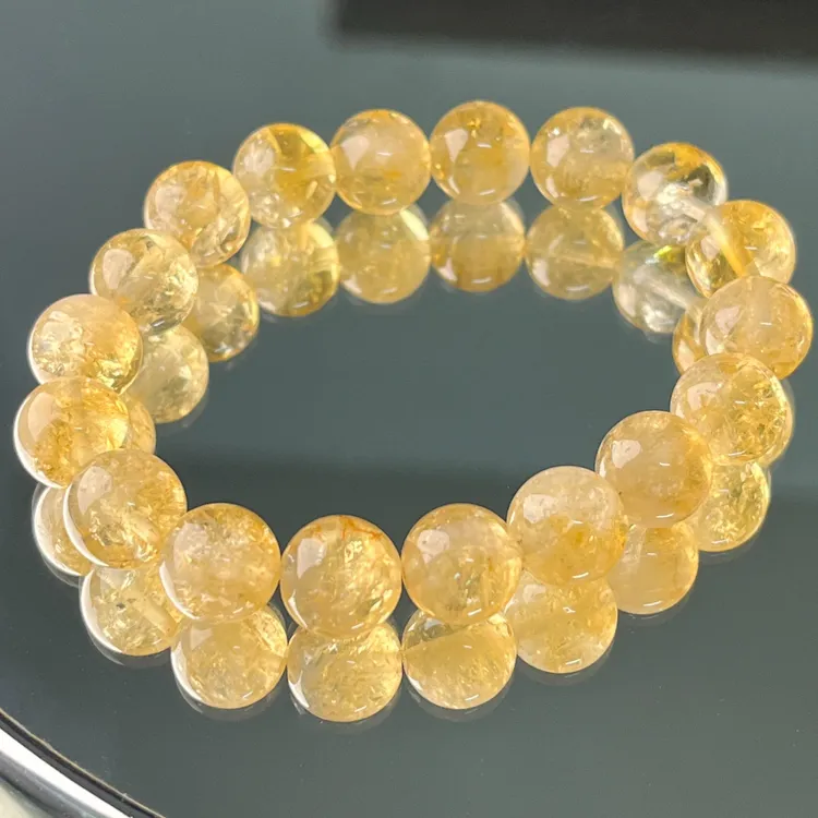 【招财】天然水晶黄阿赛 9mm+ 孤品原创设计