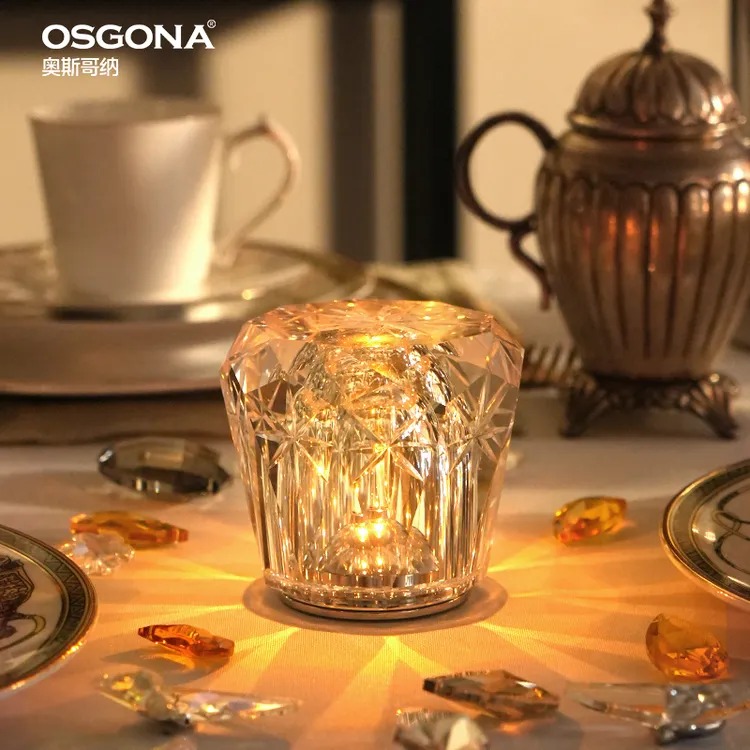 OSGONA/奥斯哥纳轻奢纯水晶充电高级酒吧餐厅创意氛围小夜灯︱王子
