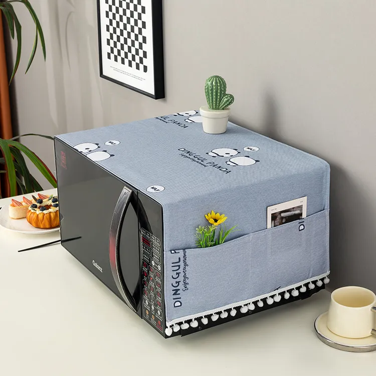 新款微波炉防尘罩罩盖防水防油盖布盖巾美的通用格兰仕全包烤箱巾