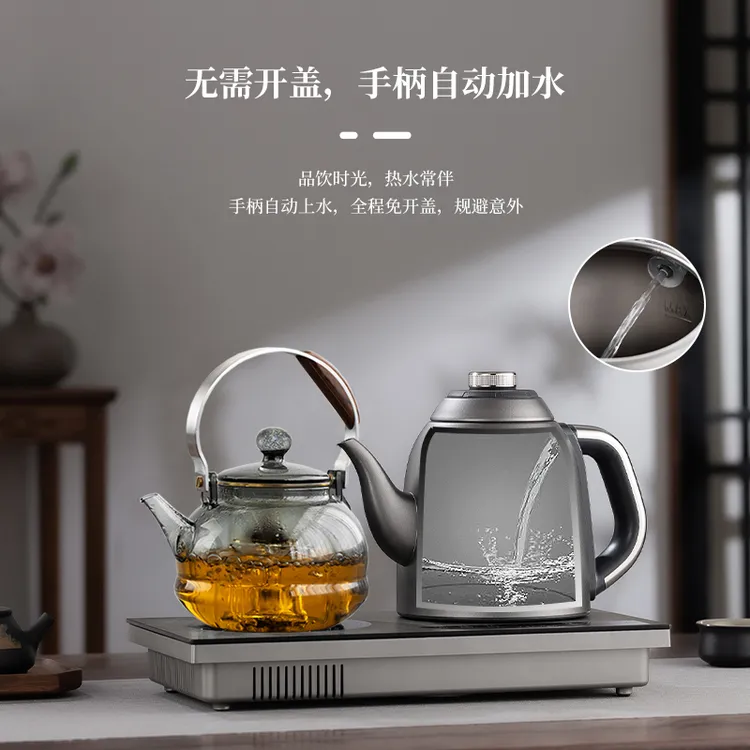 迈丰丨纯钛自动上水烧水壶电陶炉泡茶茶台一体嵌入式煮茶电茶炉