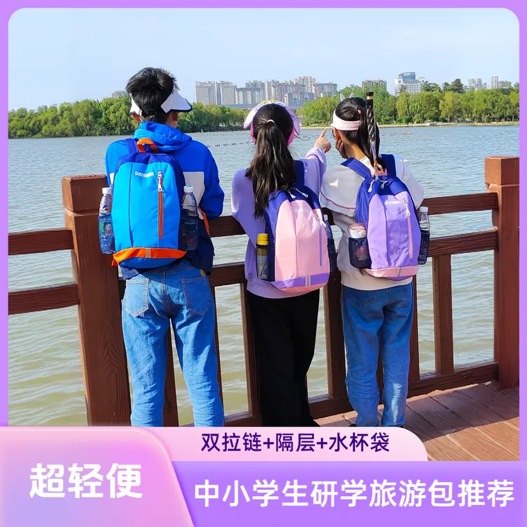 轻便出游儿童背包6-12岁男女孩初中小学生春游研学旅行补课双肩包