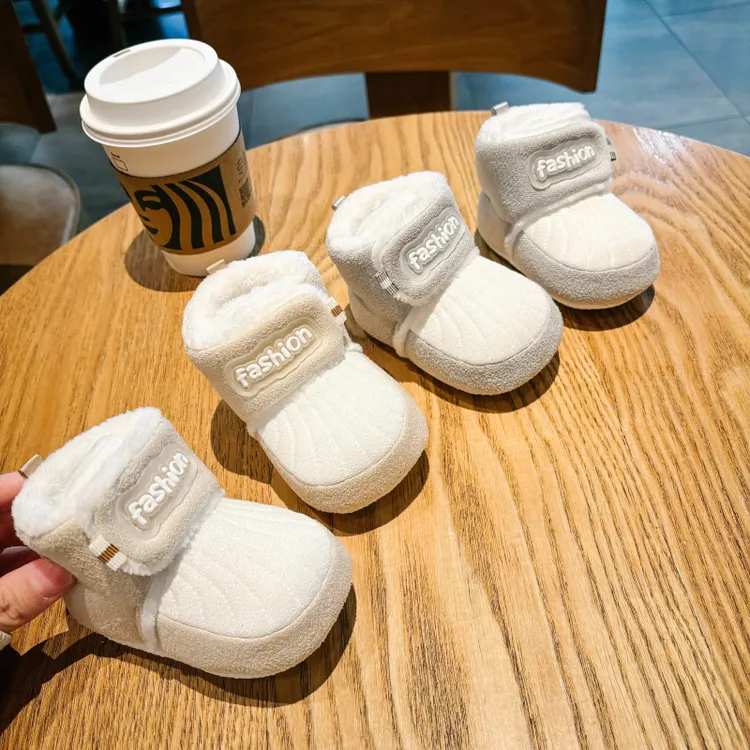 婴幼儿冬季棉鞋软底学步鞋男女宝宝保暖新生儿防掉0-1岁加绒加厚3