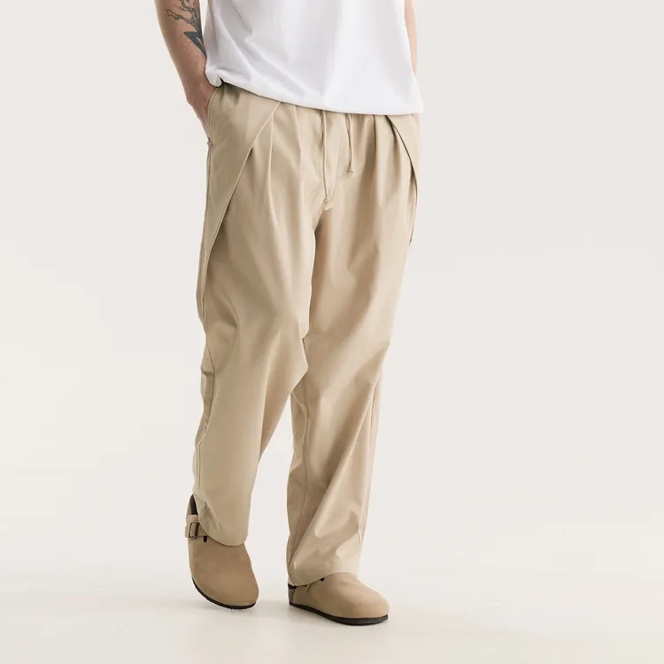 ERICE MADE潮牌男士休闲裤2024夏装新款直筒长裤薄款宽松西裤