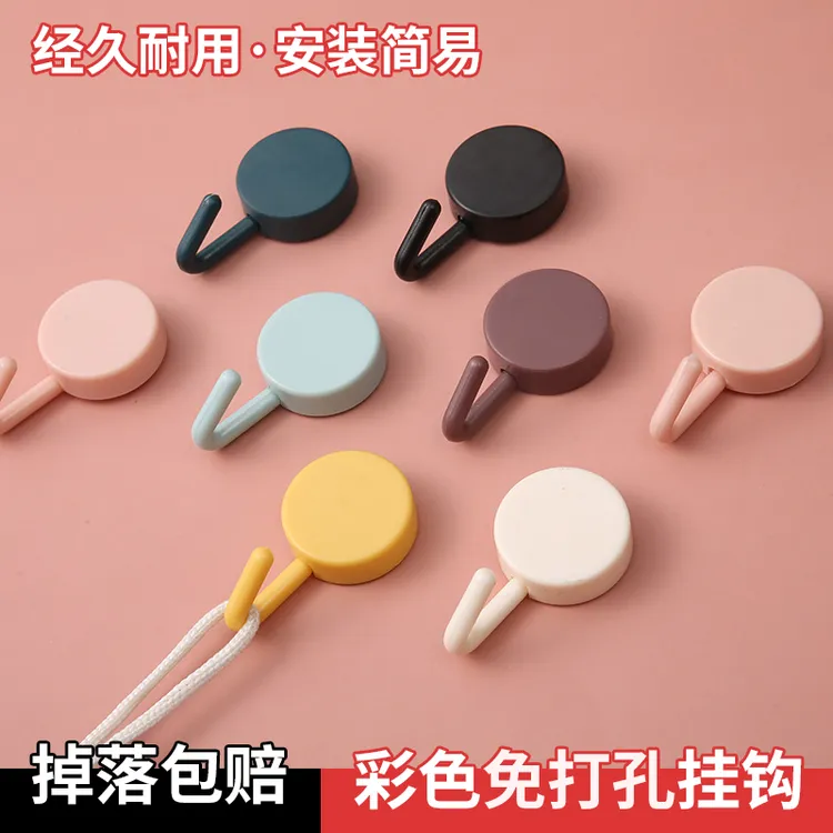 挂钩强力粘胶厨房壁挂创意可爱挂勾墙勾无痕免打孔门后卫生间粘钩