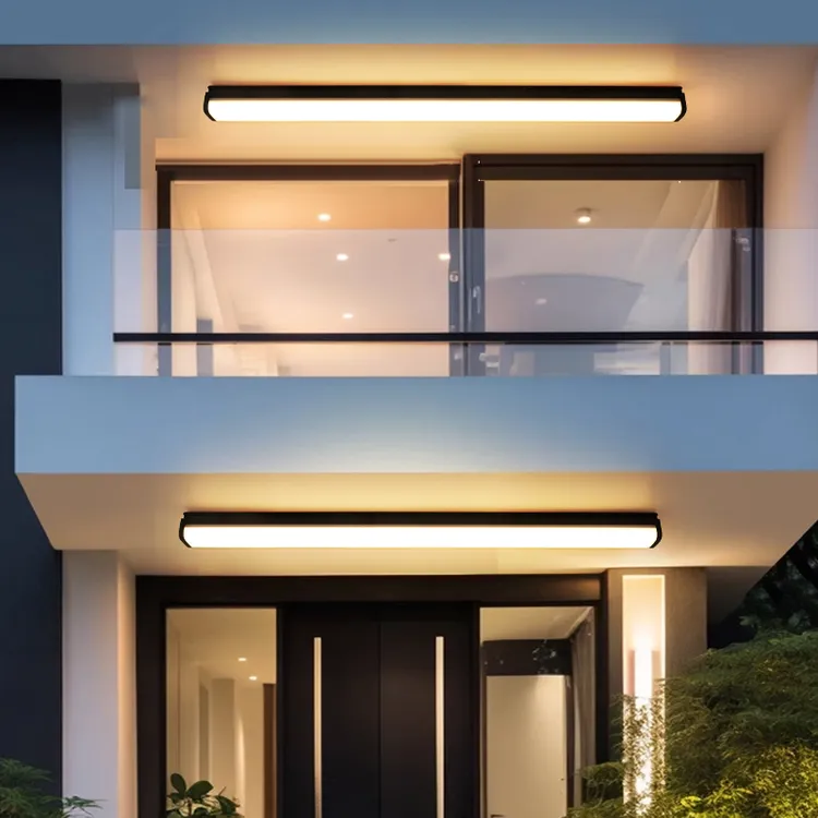 玻璃阳光房专用灯吸顶灯防水防虫防晒LED长条灯走廊屋檐超亮照明