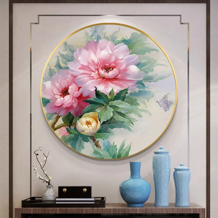 精品牡丹5D钻石画满钻简约款装饰画花开富贵十字绣AB彩异形钻X
