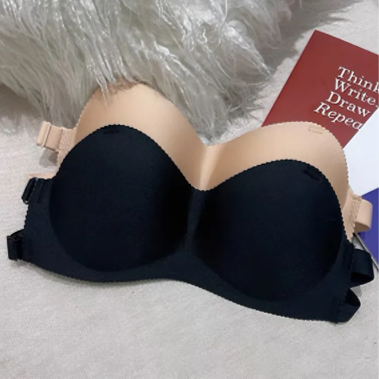 夏季秋季新款无肩带内衣女薄款吊带抹胸式ABC内搭聚拢防滑无钢圈