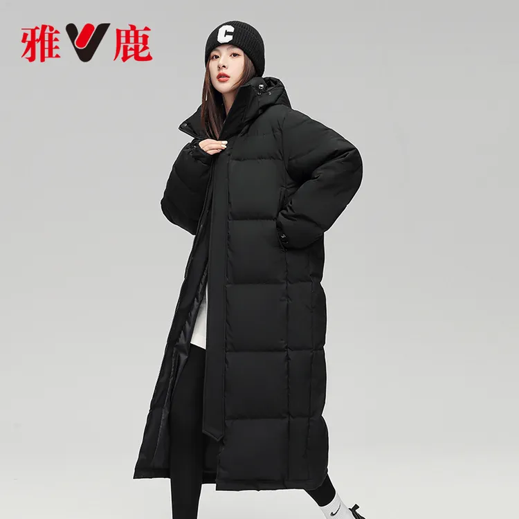 雅鹿过膝新款长款羽绒服保暖女士羽绒服外套女秋冬穿搭秋冬服饰