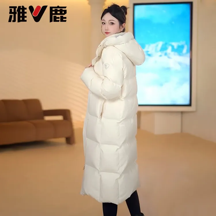 雅鹿中长款羽绒服女羽绒服女2026新款爆款时尚洋气保暖羽绒服外套
