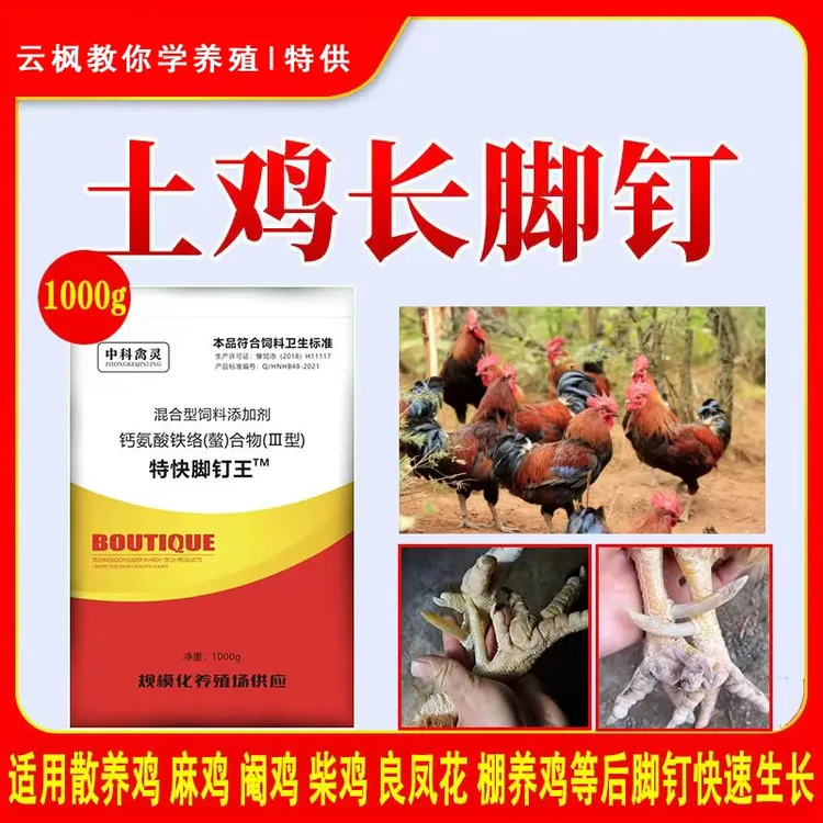 特快脚钉王养鸡用微量元素脚钉土鸡脚蹬飞爪禽用通用益生素混合型