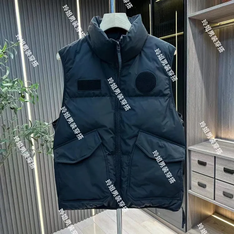 8888秋冬新款潮牌立领口袋工装马甲男士时尚宽松无袖高档坎肩休闲