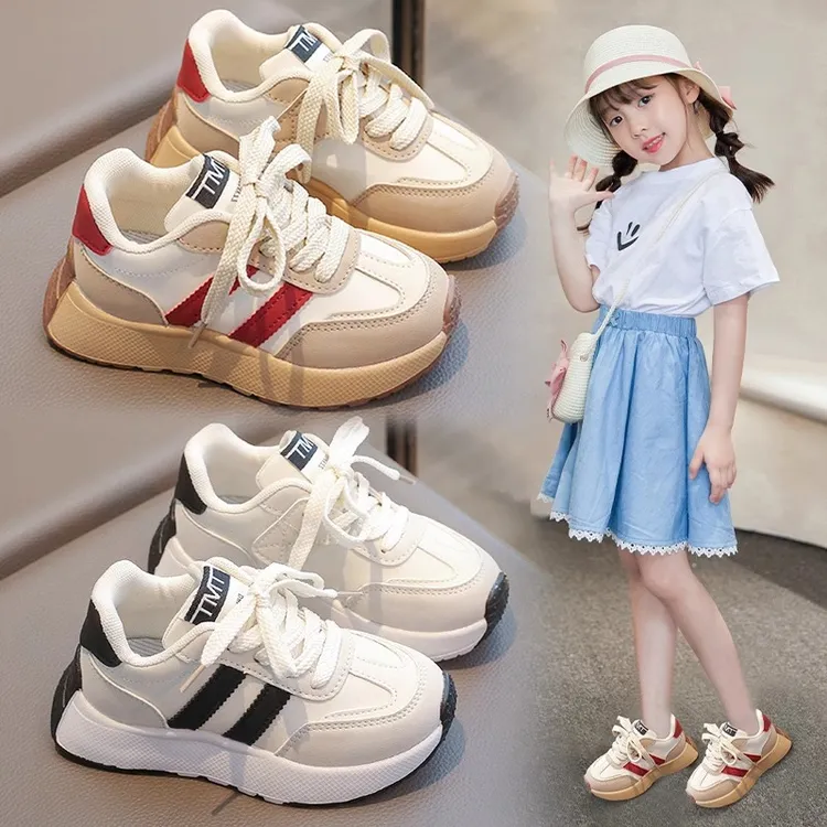 回力瑞童鞋女童运动鞋2024春季新款儿童休闲老爹鞋男童鞋子小白鞋