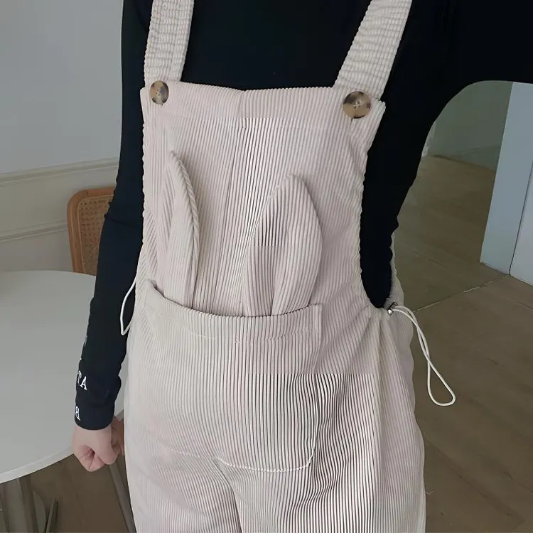 加绒加厚孕妇背带裤秋冬减龄休闲宽松连体裤时尚长裤束脚裤显瘦春