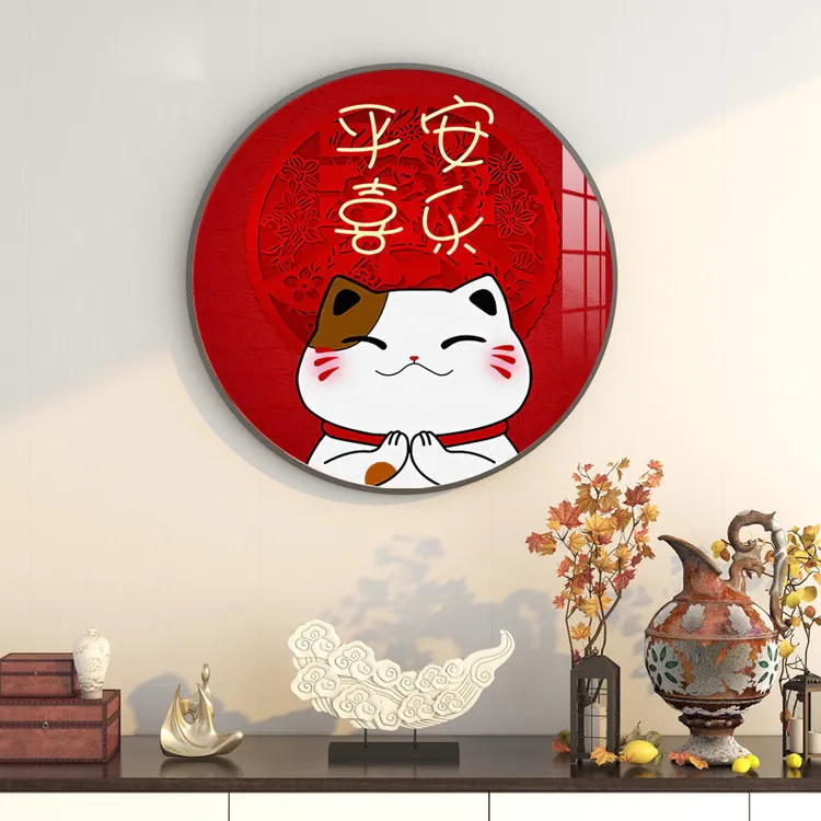 5d钻石画满钻卡通招财猫2025年新款贴钻十字绣客厅儿童卧室钻石绣