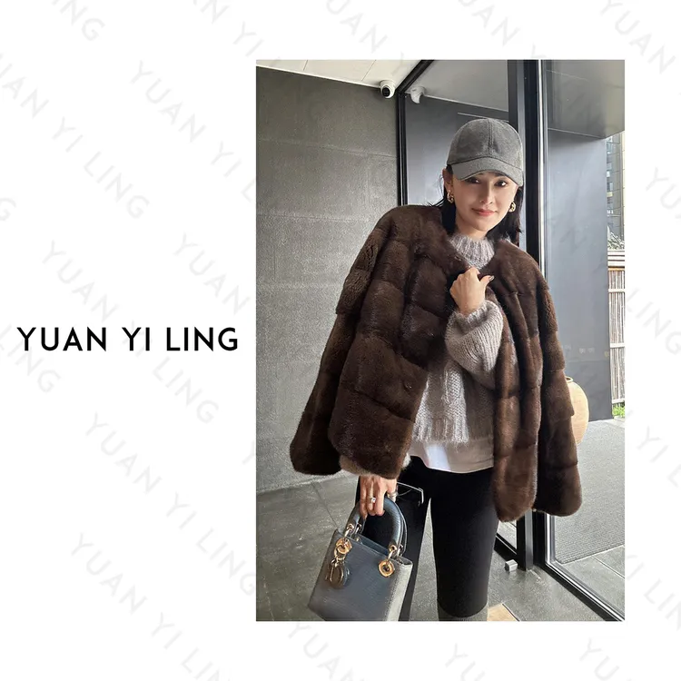 YUAN YI LING【中古老钱】24冬进口紫标哥本哈根丹麦横排貂皮短外套