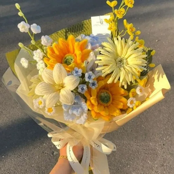 中秋节扭扭棒手工diy材料包向日葵仿真花束礼物七夕送女友毕业