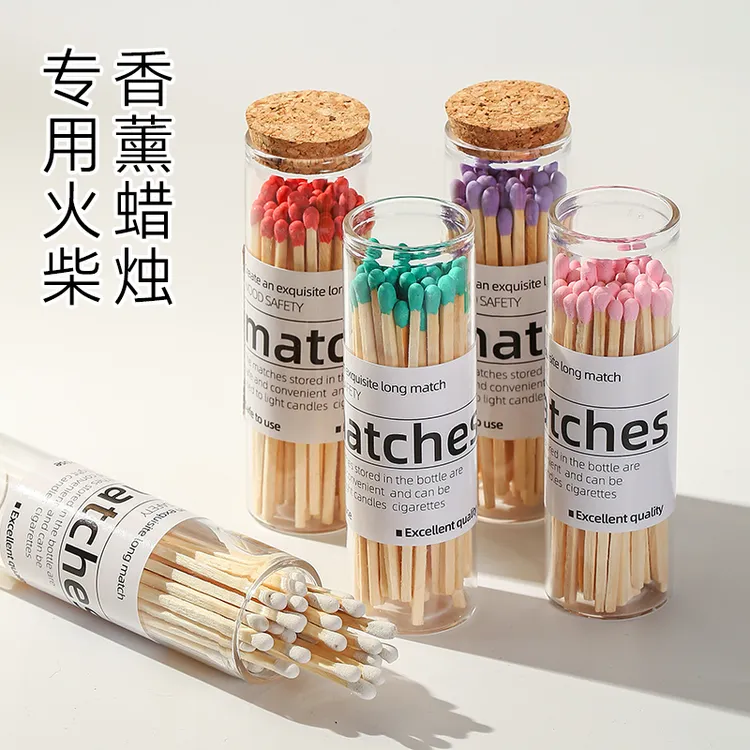 高颜值网红香薰蜡烛精致高级小众老式男士抽烟专用加长一次性火柴