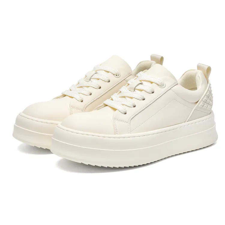 《财彪严选》秋冬新款头层牛皮高端轻奢增高透气百搭休闲小白鞋男鞋