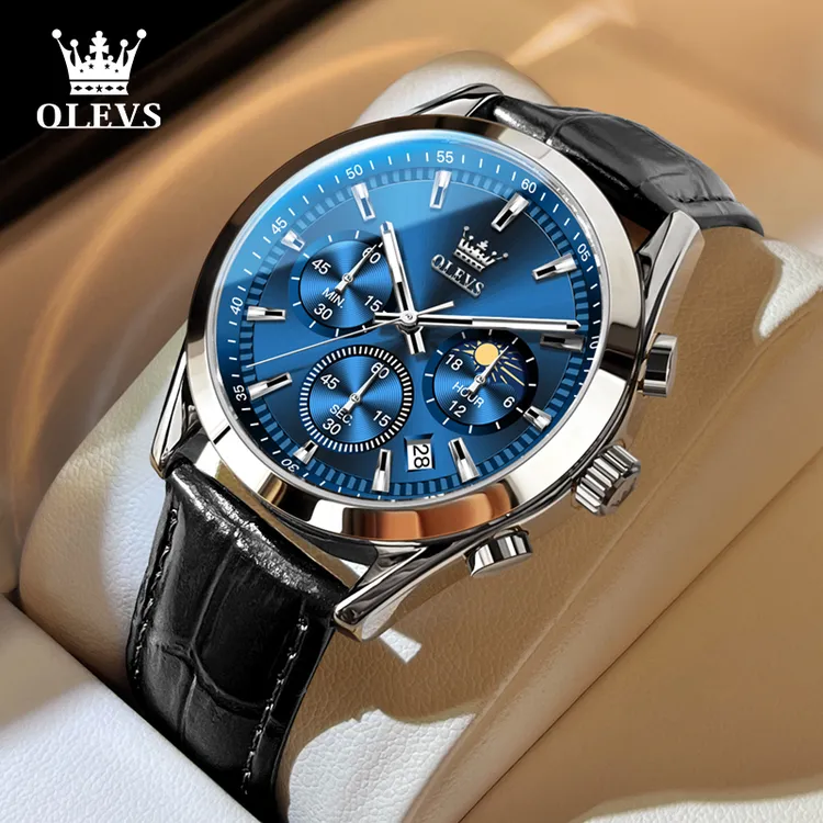 【张智霖代言】欧利时手表男士多功能计时石英腕表时尚防水男表3611