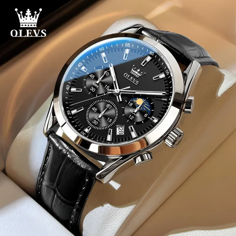 【张智霖代言】欧利时手表男士多功能计时石英腕表时尚防水男表3611