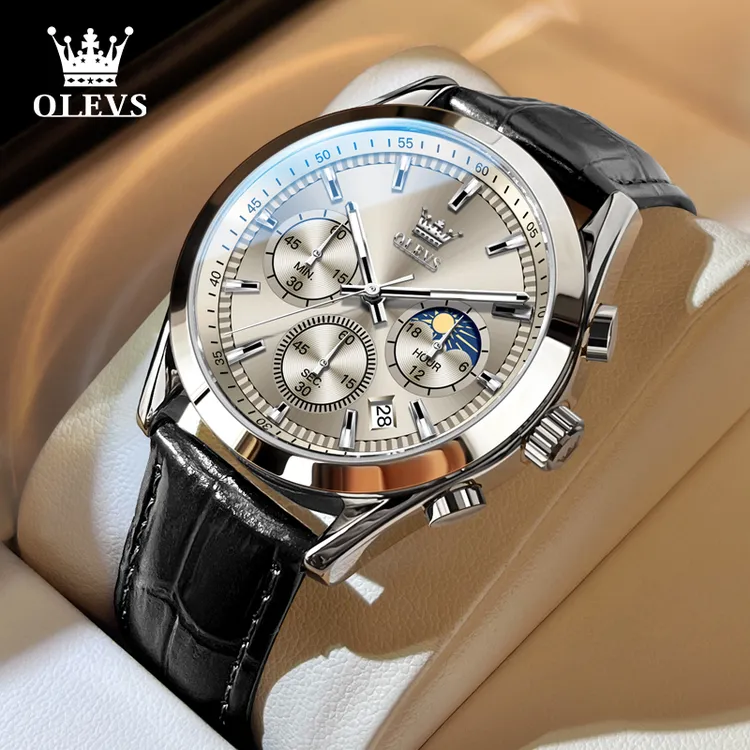 【张智霖代言】欧利时手表男士多功能计时石英腕表时尚防水男表3611