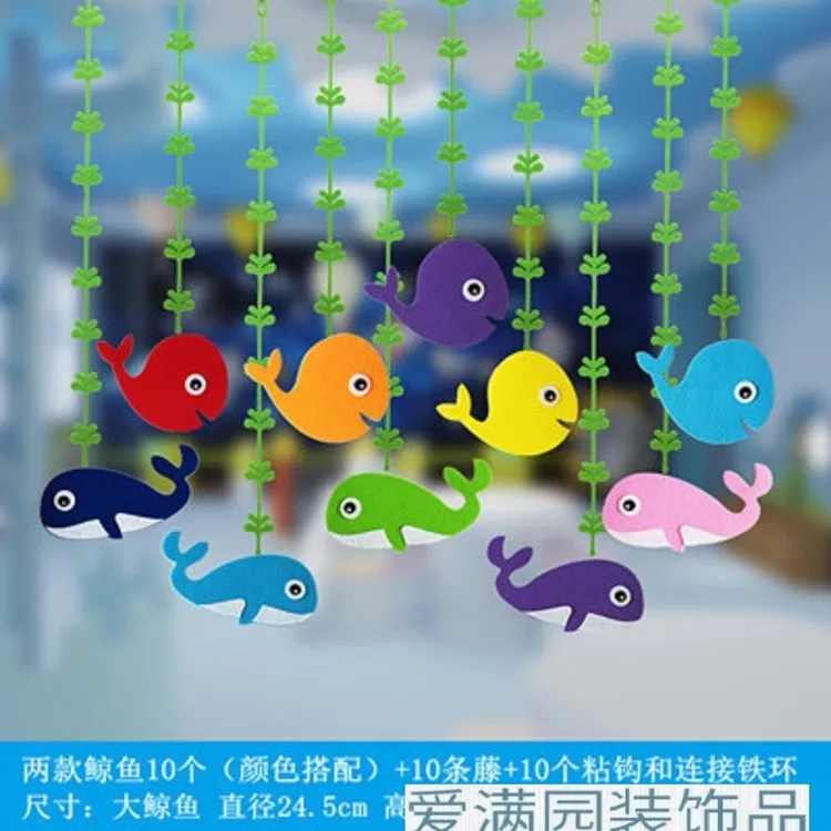 幼儿园吊饰夏天装饰教室走廊环境布置商场店铺卖场挂饰海洋鱼挂件