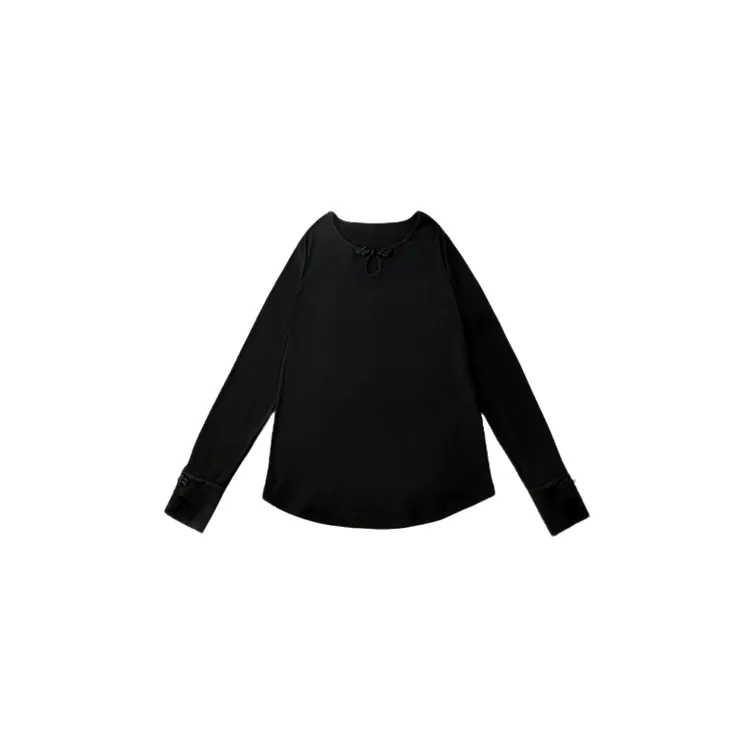 门店1O30！【水滴领】新国风休闲打底衫女款C2308