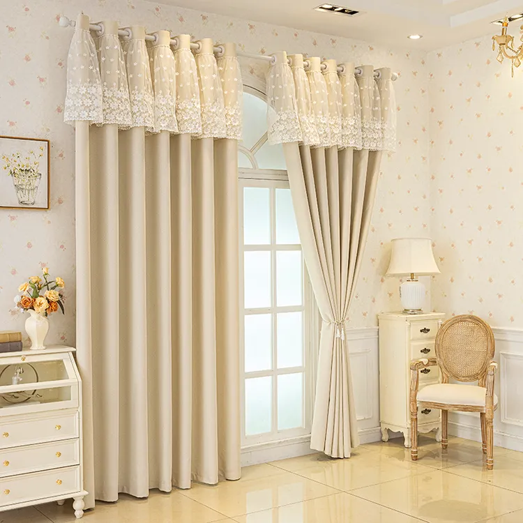 窗帘遮光卧室挂钩式出租房农村自建房简约现代大气加厚隔热成品帘