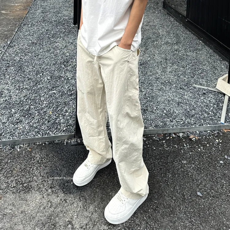 QUALCOMM型男弯刀裤男秋季爆款潮流百搭速干工装休闲裤痞帅直筒裤