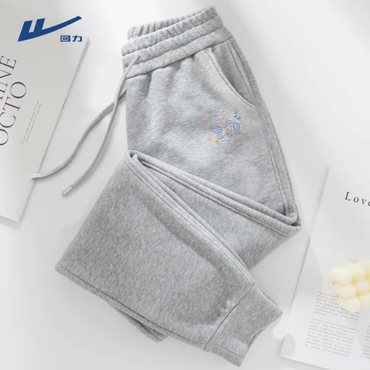 回力运动长裤女款夏季新款宽松运动裤休闲高能感束脚裤通勤卫裤女