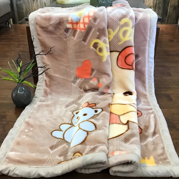 冬婴儿绒毛毯双层加厚珊瑚绒幼儿园小毯子粉色被子学生午睡毯保暖