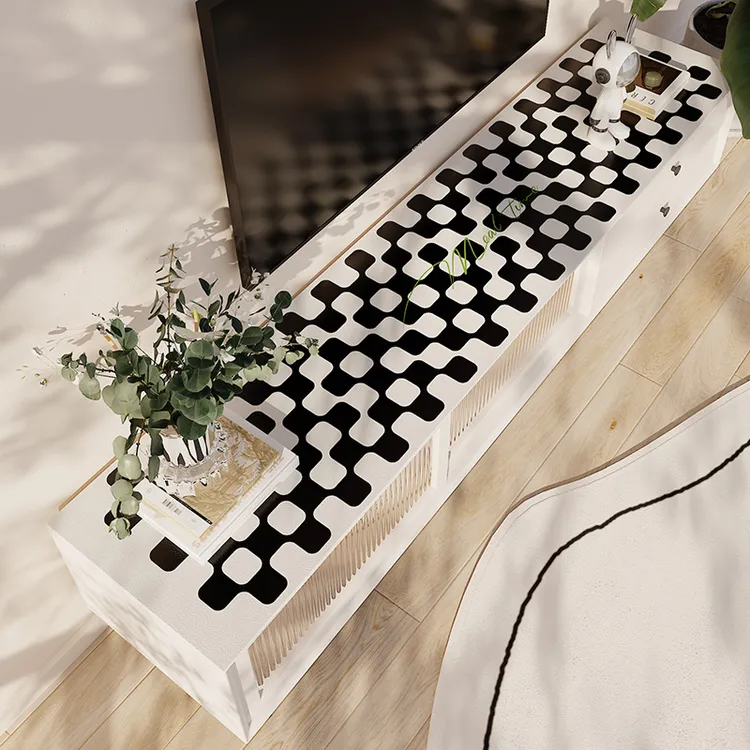 棋盘格防水桌布防油桌垫防烫方形电视机柜垫防划餐边柜台面垫子