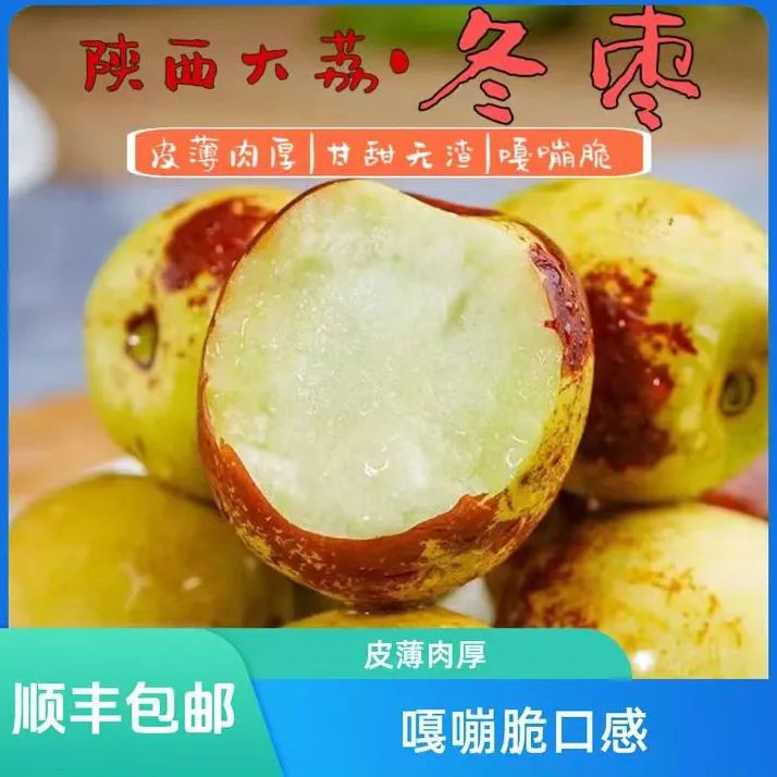 【顺丰包邮】陕西大荔冬枣应季水果脆甜3/5斤原产地直发包邮到家