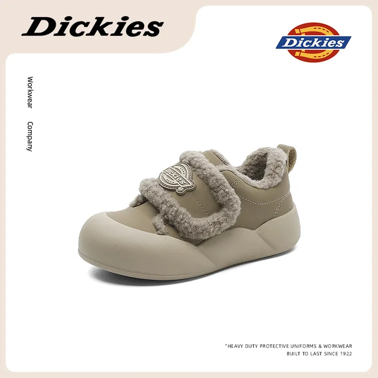 Dickies亲子鞋冬季二棉鞋童鞋加绒保暖青少年防滑女鞋包头雪地靴
