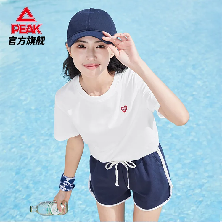 匹克新疆棉丨NICE系列圆领短袖T恤运动服跑步服女