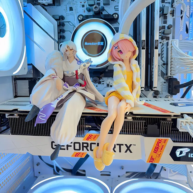 动漫机箱杀生丸摆件美少女穹妹蕾姆拉姆桌面电脑显卡海景房装饰品