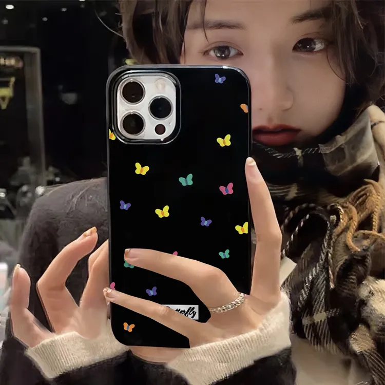 ins满屏彩色小碎花iPhone15/14promax手机壳苹果13小众12/11软xr